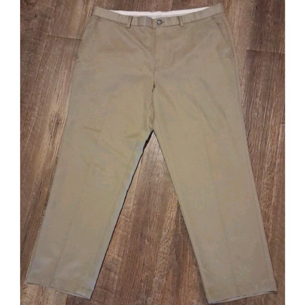 Greg Norman 38x30 mens Brown PREMIUM PANTS RELAXED COTTON KHAKI POCKETS adult